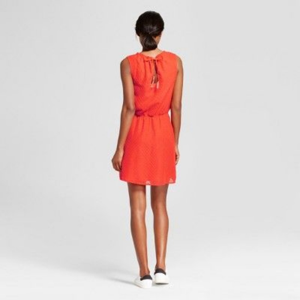 NEW A New Day Tomato Textured Chevron Dress [D2] - Picture 2 of 8